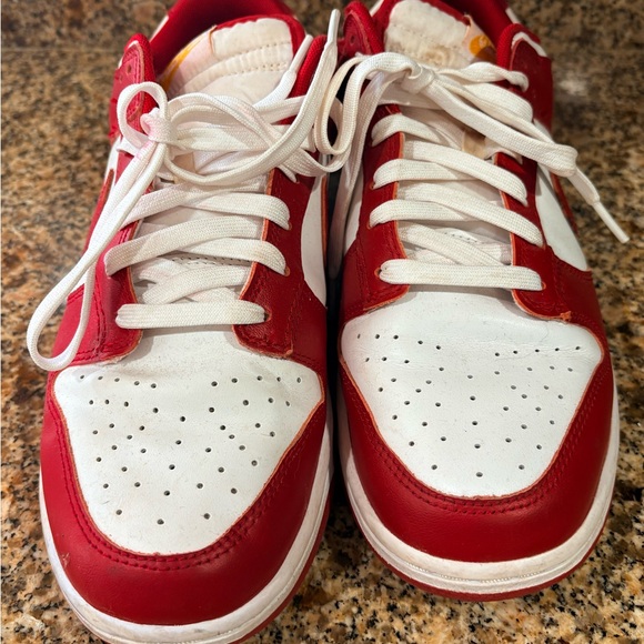 Nike Red and White Dunks - Picture 6 of 14